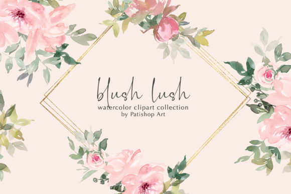 Download Blush Lush Watercolor Floral Clip Art Co - Lush Collection