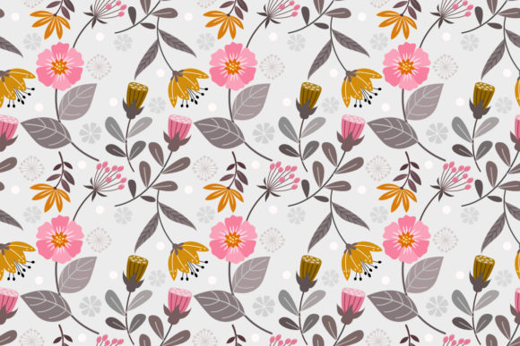 Download Flowers Design in Vintage Color Pattern. - Color pattern Collection