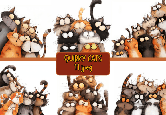 Download Quirky Cats JPG Bundle - Jpg bundle Collection