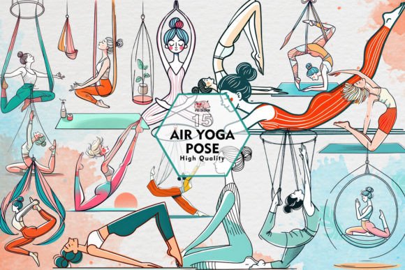 Download Air Yoga Pose Clipart PNG Graphics - Yoga Collection