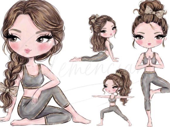 Download Yoga Girl Clipart PNG Fitness Girl - Premium Resources